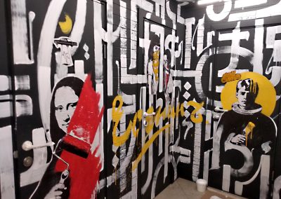 Роспись помещения в баре Punk Brew в Санкт-Петербурге