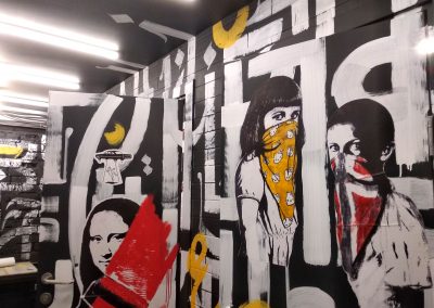 Роспись помещения в баре Punk Brew в Санкт-Петербурге