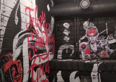 Роспись помещения в баре Punk Brew в Санкт-Петербурге